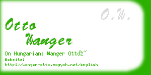 otto wanger business card